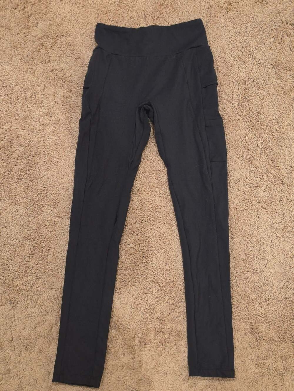 Gymshark Black Cargo Leggings with Zipper Pockets